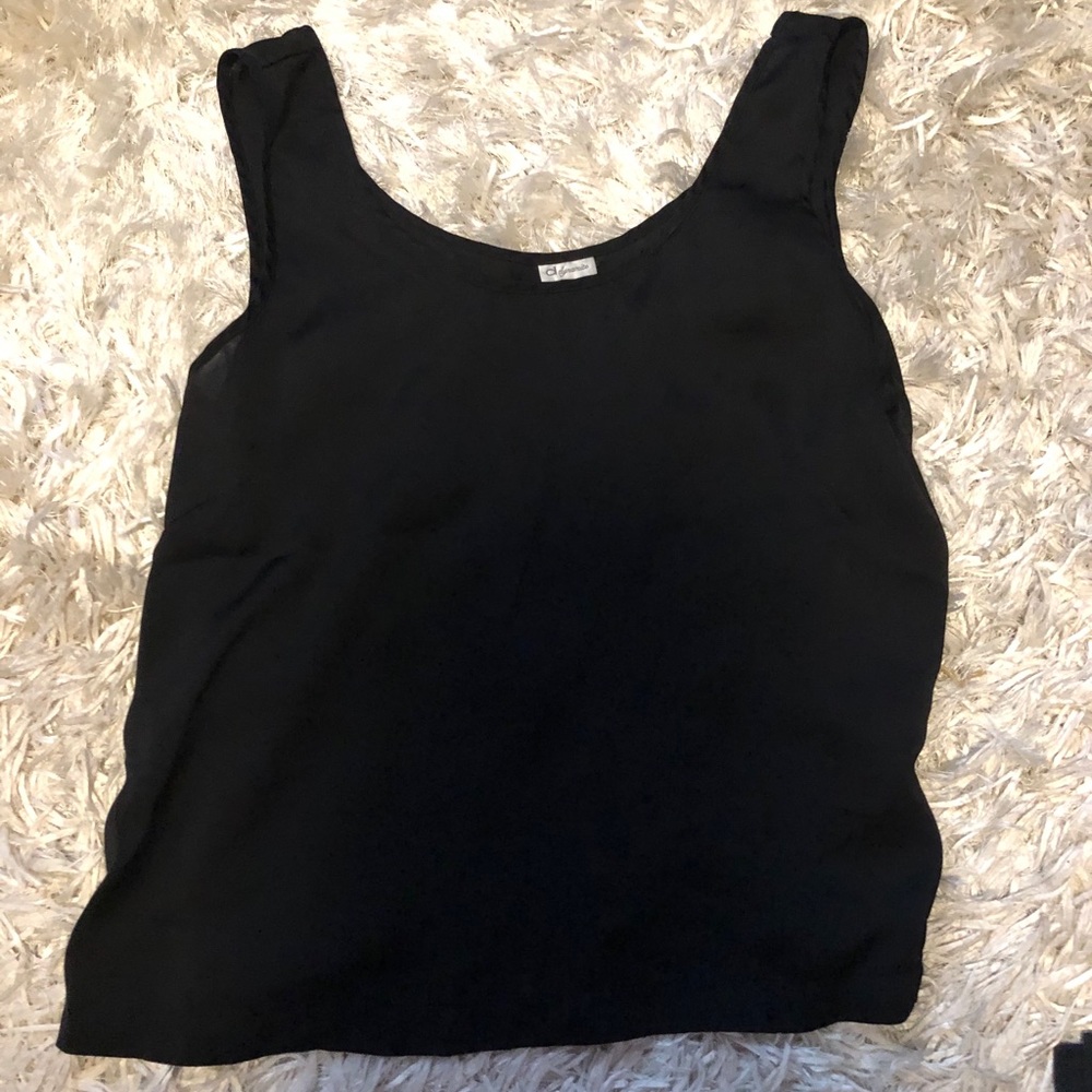 Dynamite Black Silk Tank